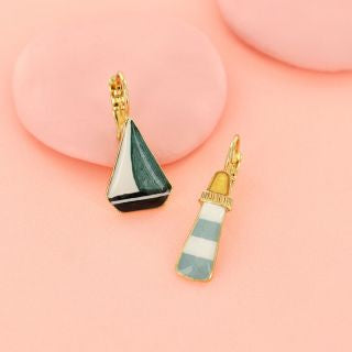 Taratata Jewellery - Horizon Blue Lever Back Earrings