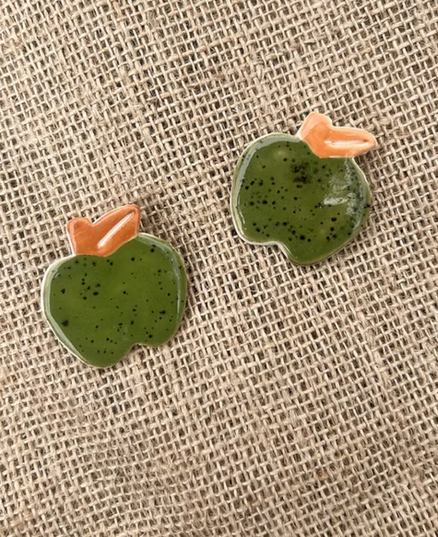 Togetherness Ceramic Brooch - Apple
