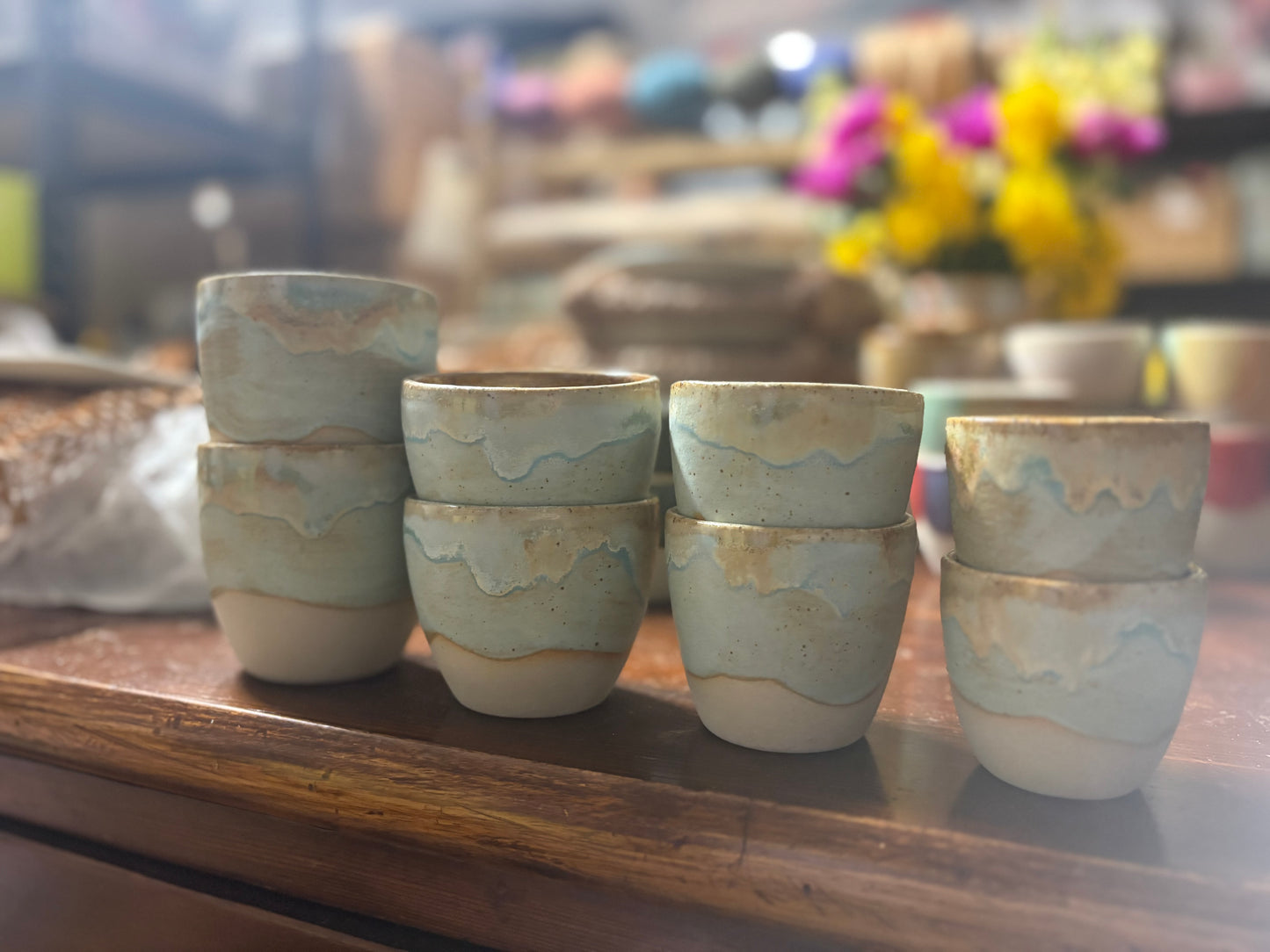 Kim Wallace Ceramic 2.5oz Single Espresso Cup - various colours