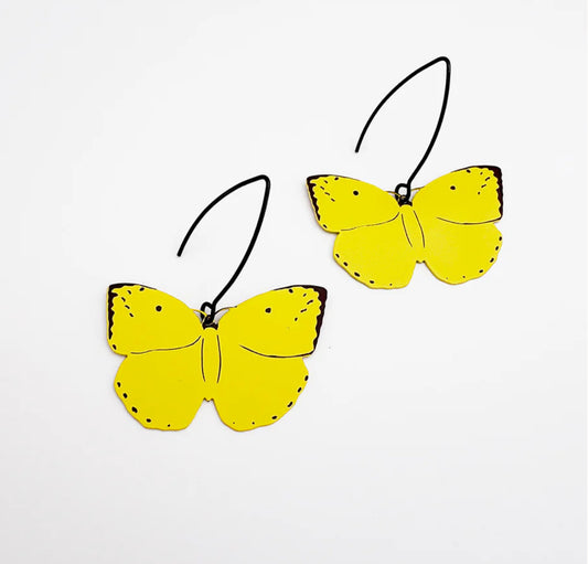 Denz earrings - Midi Butterfly Earrings - Lemon Migrant