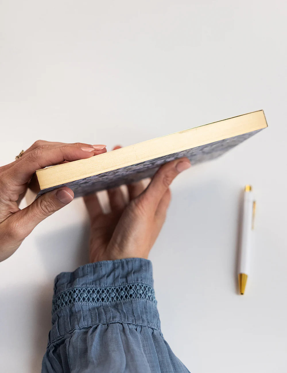 Bespoke Letterpress - Ivory Garden Notepad Desktop Jotter