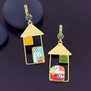 Taratata Jewellery - Curieuse Jasper Lever Back Earrings
