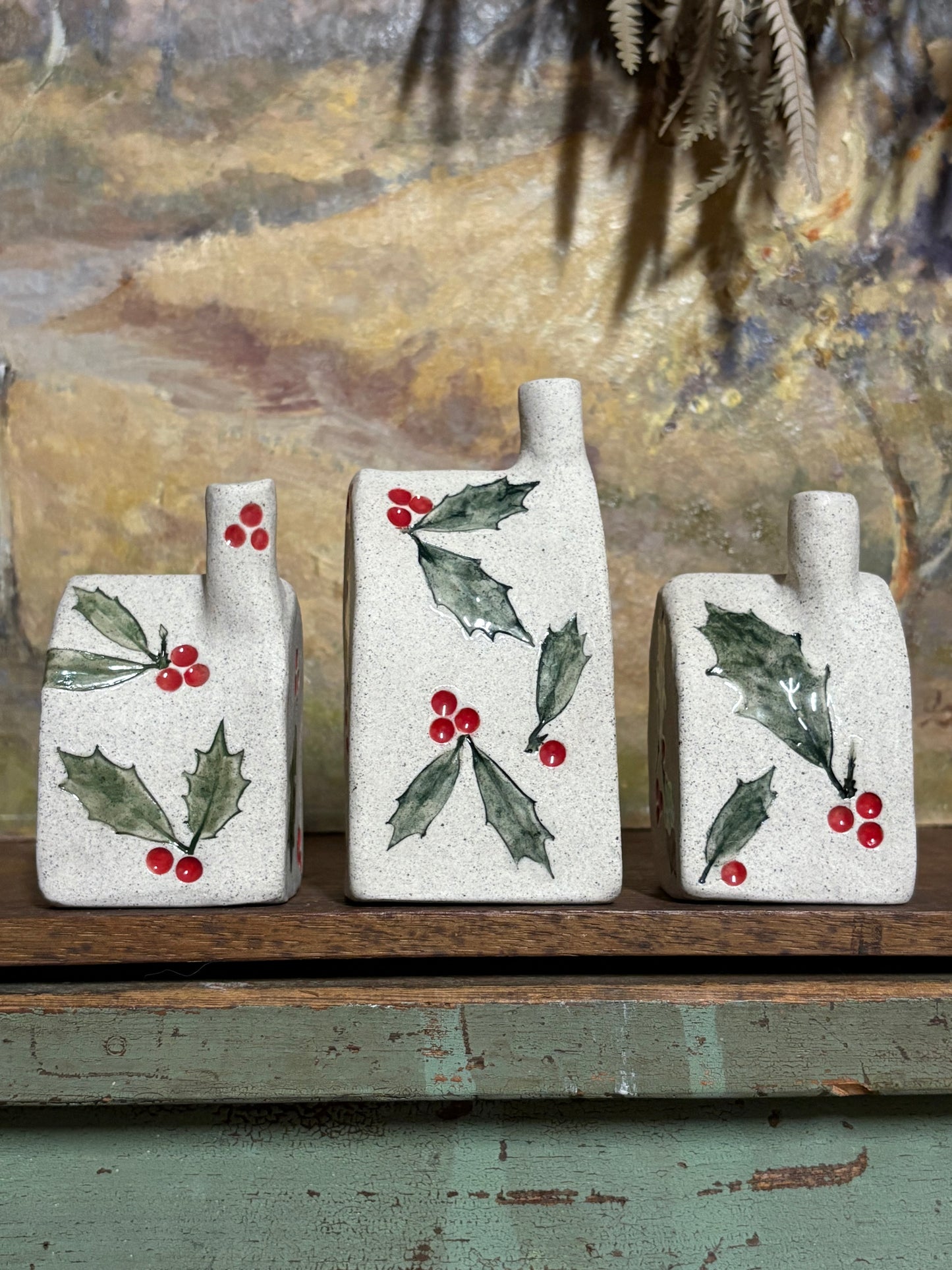 Handmade Ceramic Flower House Vases - Holly