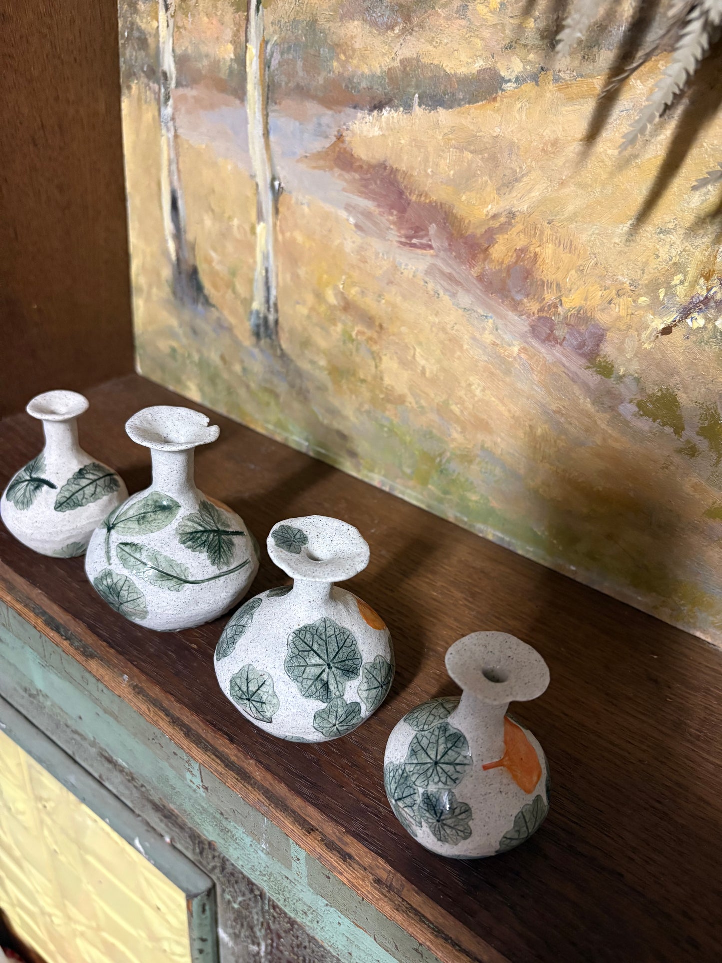 Handmade Ceramic Bud Vases - Nasturtium