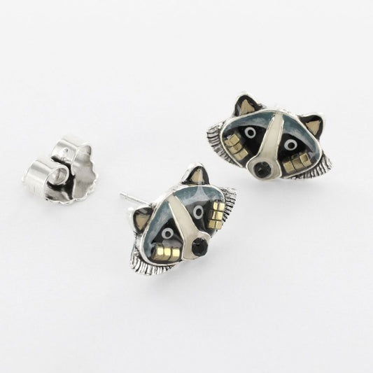 Taratata Jewellery - Raccoon Stud Earrings