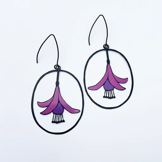 Denz earrings - Fuschia