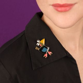 Taratata Jewellery - Roule Ma Poule Brooch - Dark