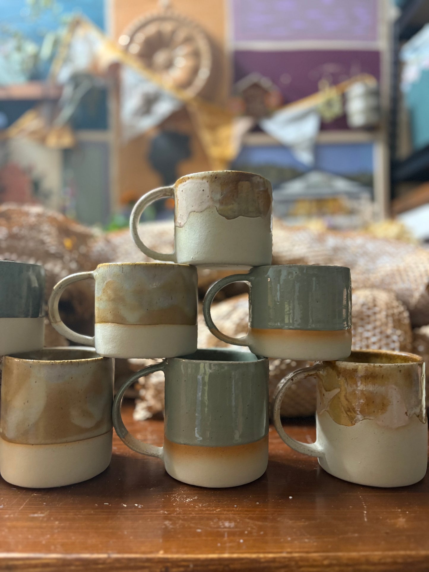 Kim Wallace Ceramic Tall Mug - Sage