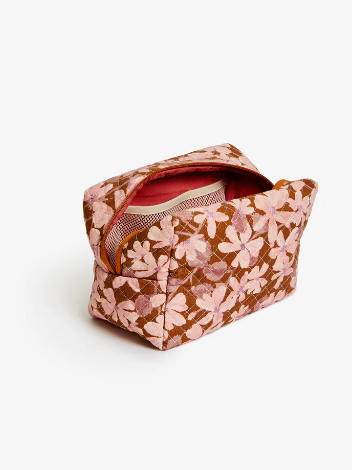 Bonnie and Neil Violet Tan Medium Toiletry Bag