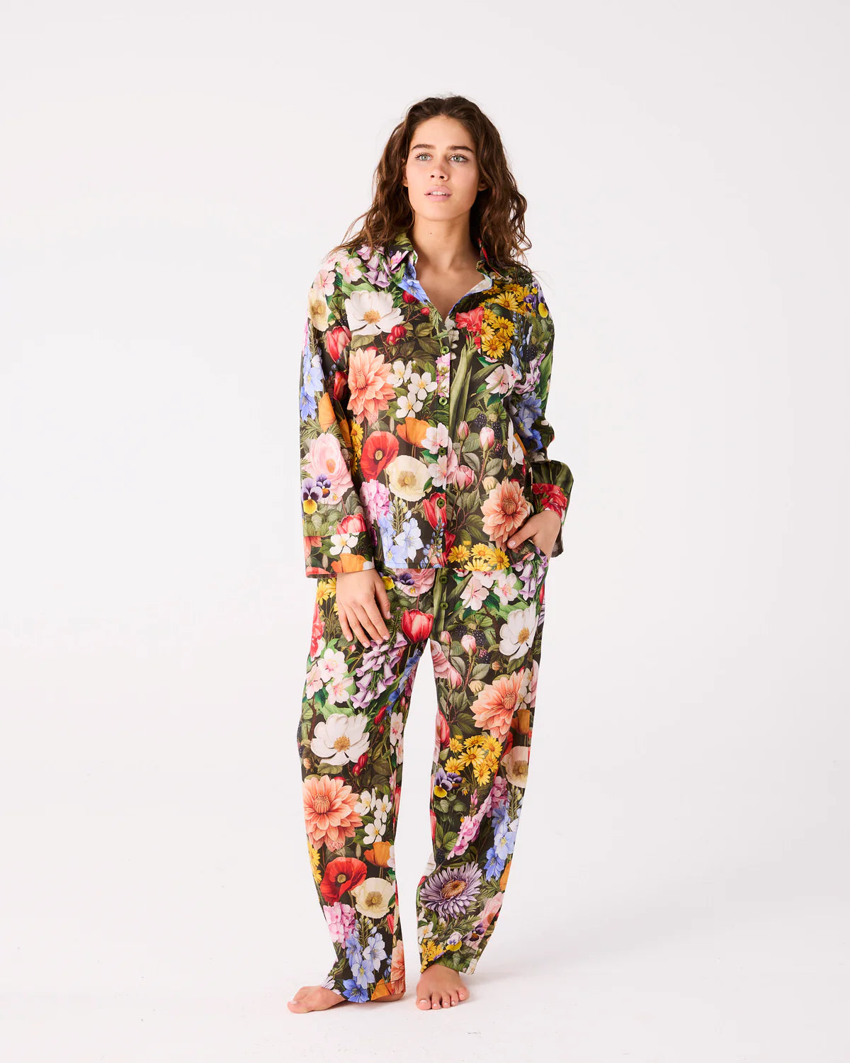 Kip and Co Cottage Garden Eden Organic Cotton Long Sleeve Pyjamas