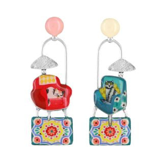 Taratata Jewellery - Chanapé Long Stud Earrings