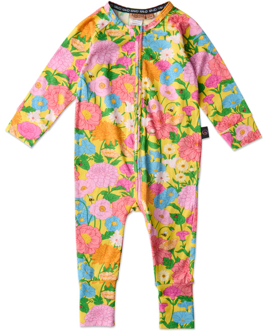 Kip and Co Organic Long Sleeve Zip Romper - Follow the Sun