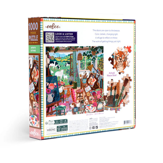 Eeboo 1000pc Puzzle - Artist's Cottage