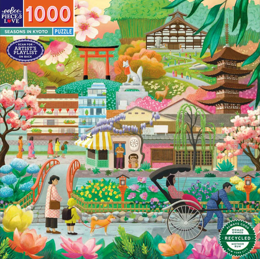 Eeboo 1000pc Puzzle - Seasons in Kyoto