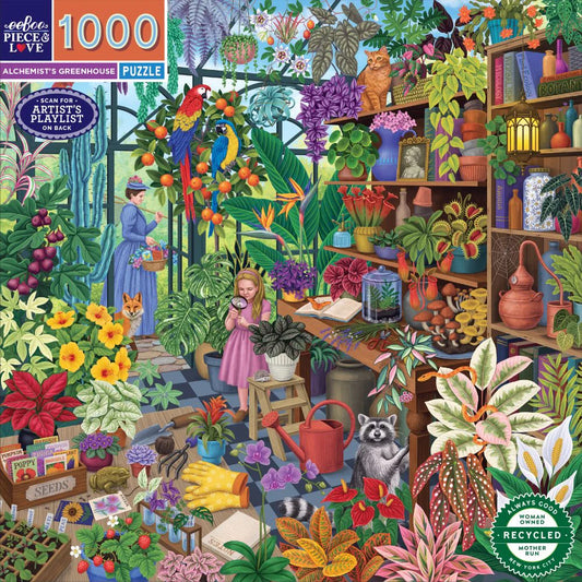 Eeboo 1000pc Puzzle - Alchemist's Greenhouse