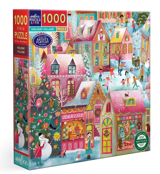 Eeboo 1000pc Puzzle - Holiday Village