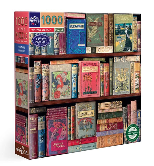 Eeboo 1000pc Puzzle - Vintage Library