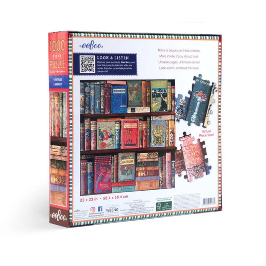 Eeboo 1000pc Puzzle - Vintage Library