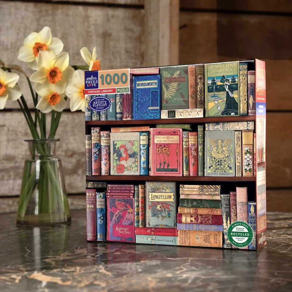 Eeboo 1000pc Puzzle - Vintage Library