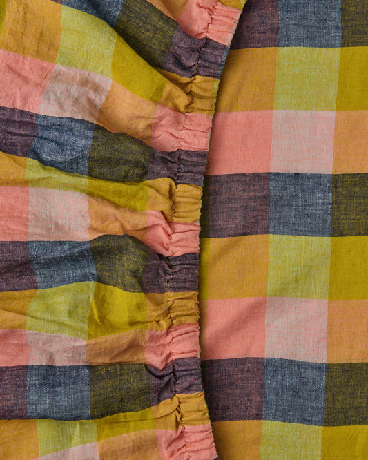 Kip and Co Fitted Sheet Florida Tartan