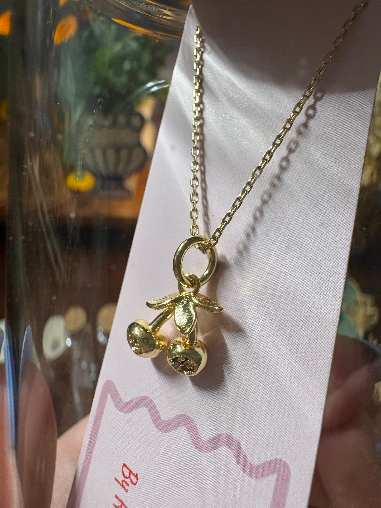 Cherry Necklace (gold)