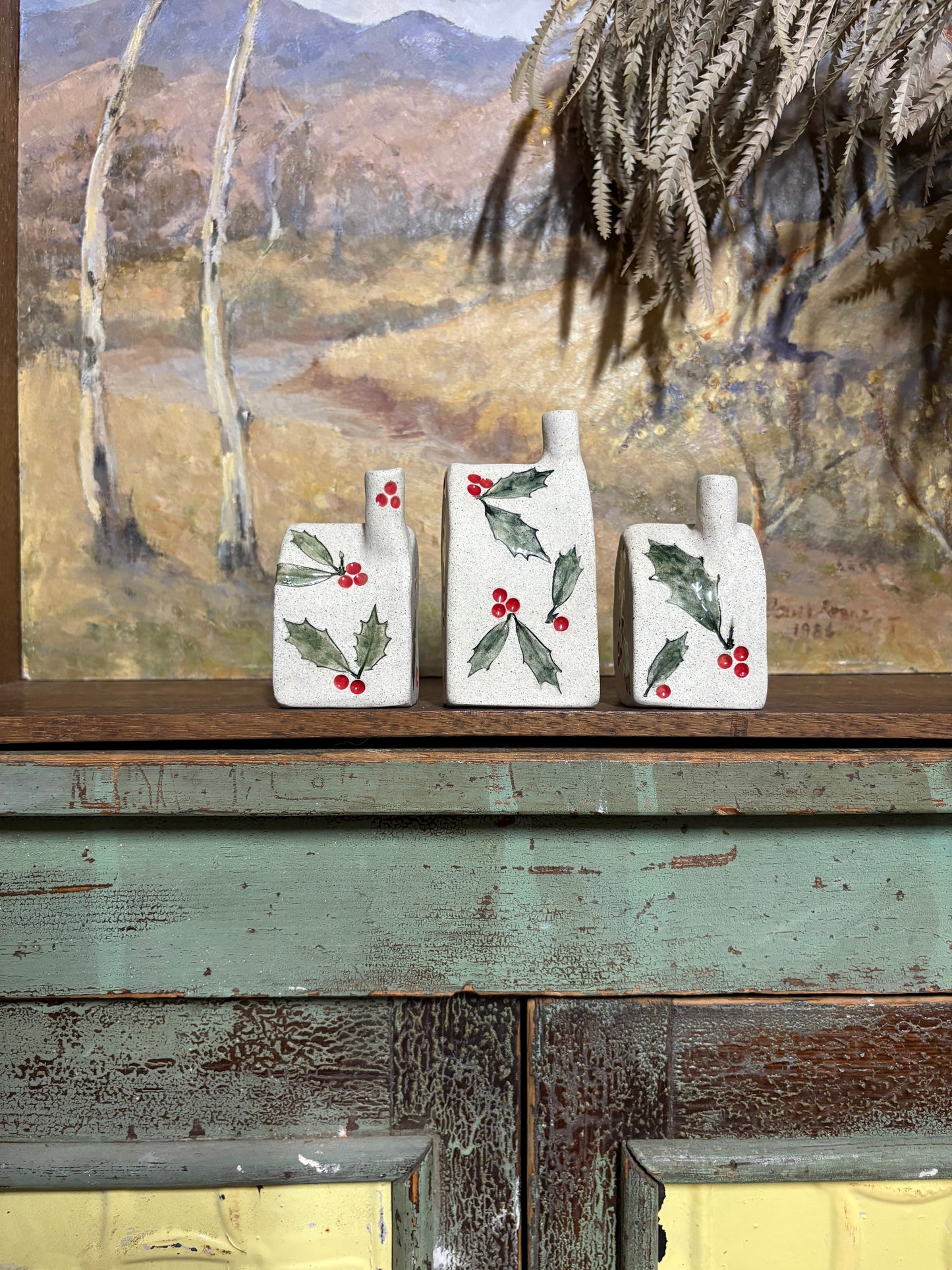 Handmade Ceramic Flower House Vases - Holly