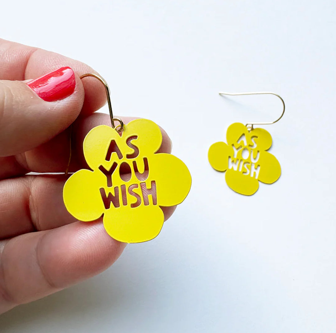 Denz earrings - Midi As You Wish Buttercup Yellow