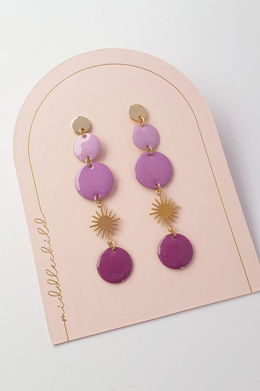 Middle Child Earrings - Festival Purple