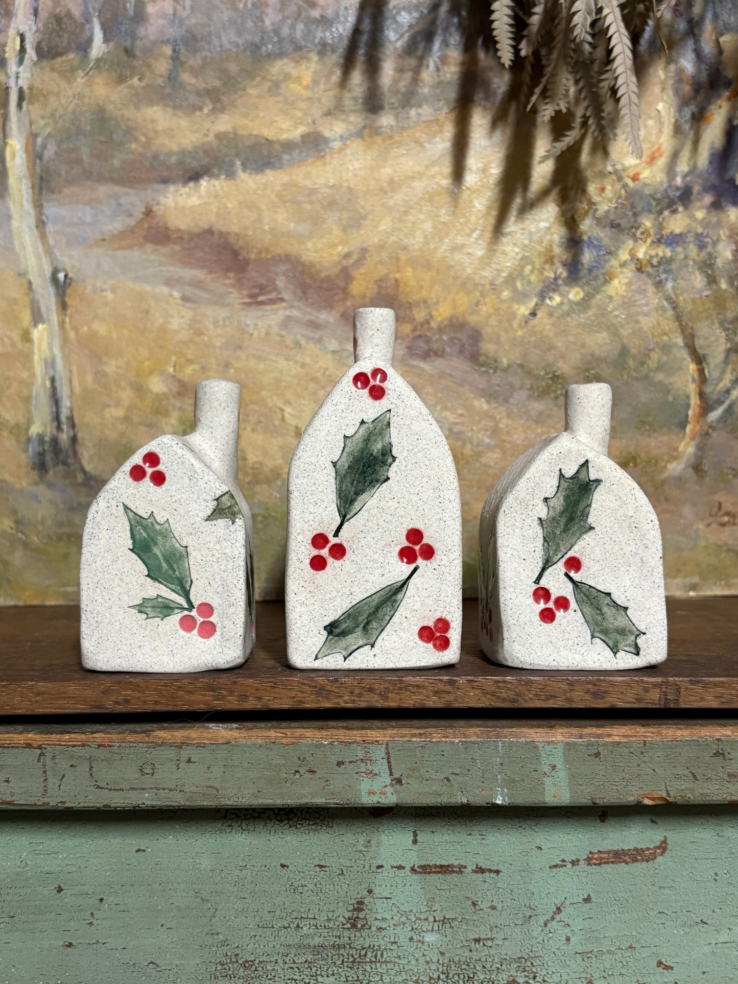 Handmade Ceramic Flower House Vases - Holly