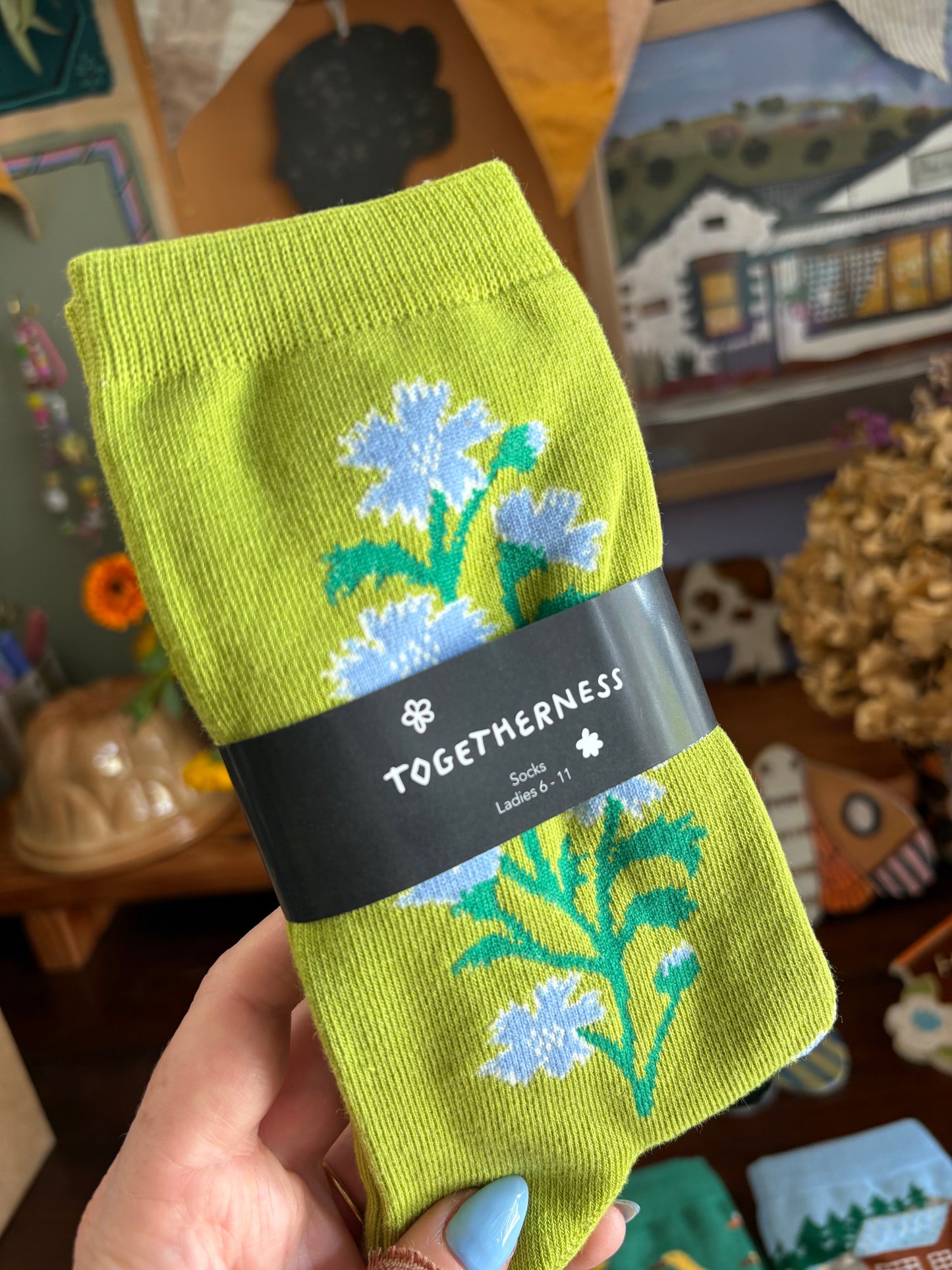 Togetherness Socks - Cornflower Blue