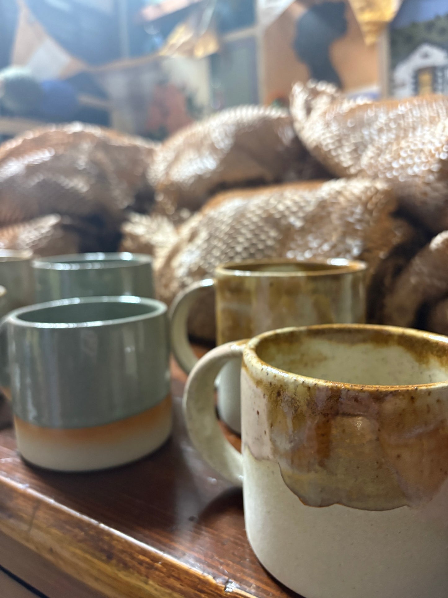 Kim Wallace Ceramic Tall Mug - Earthy Retro