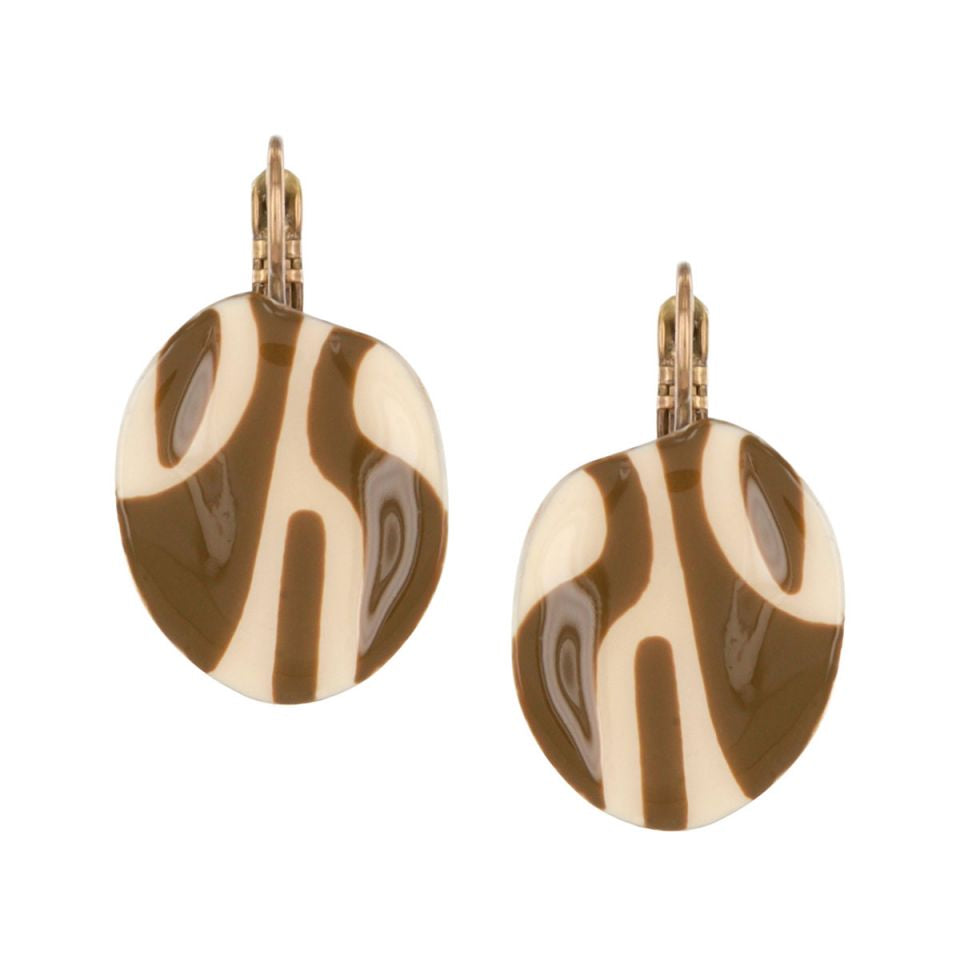 Taratata Jewellery - Kaly Olive Lever Back Earrings