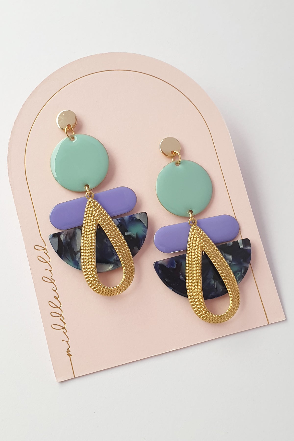 Middle Child Earrings - Bridgerton Blue