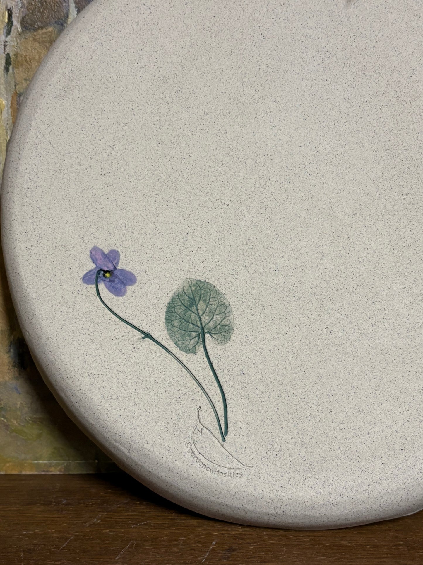 Handmade Ceramic Cottage Garden Platter