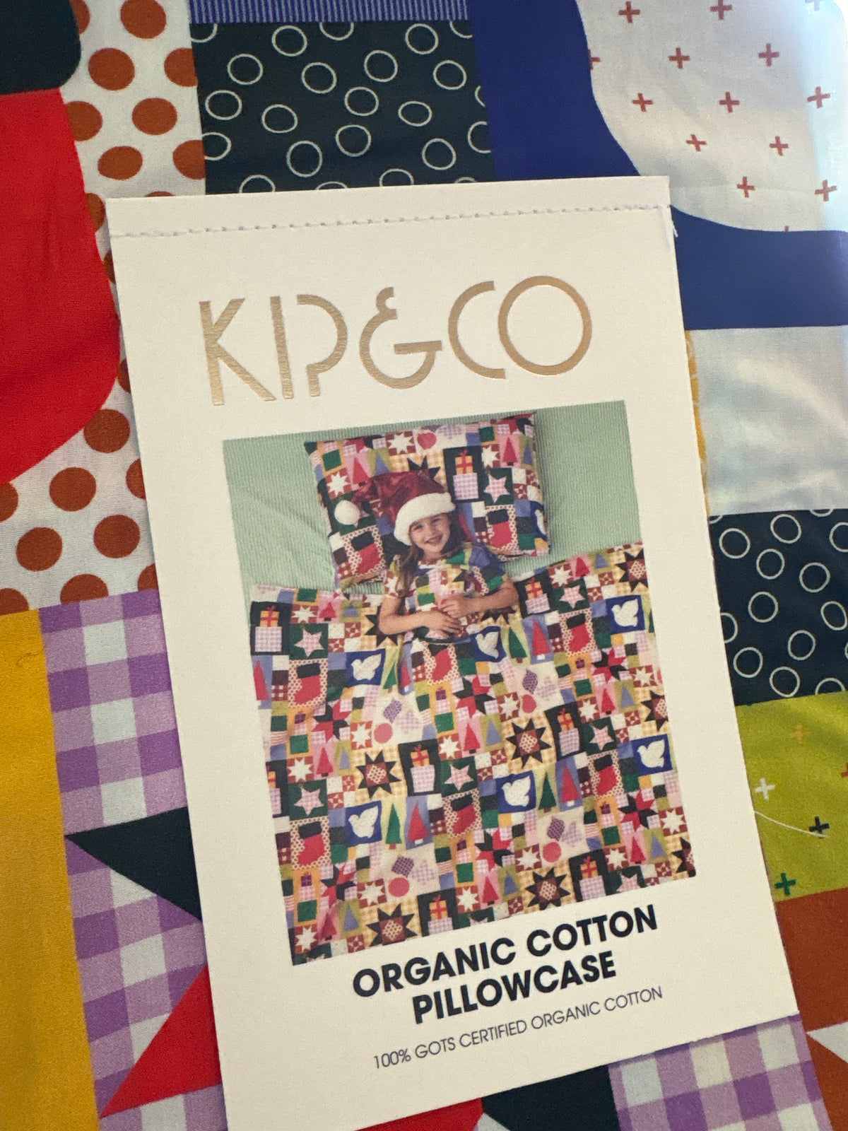 Kip and Co Christmas Patchwork Pillowcase (single)
