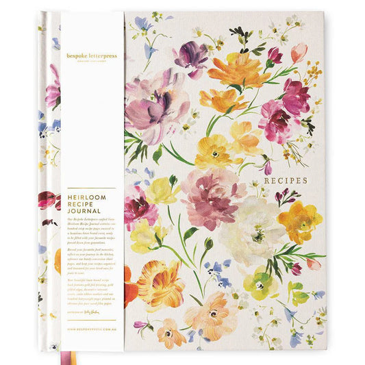 Bespoke Letterpress - Ranunculus Heirloom Recipe Book Journal