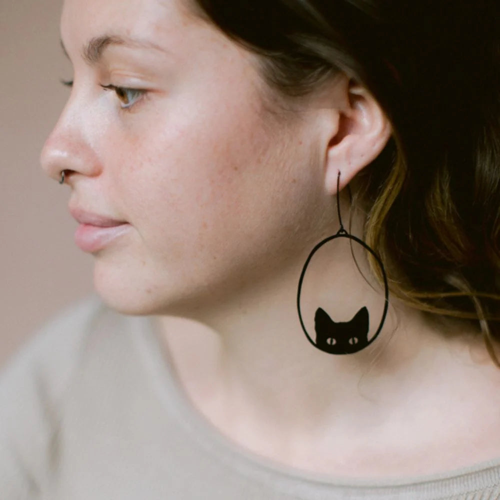 Denz earrings - Black Cat