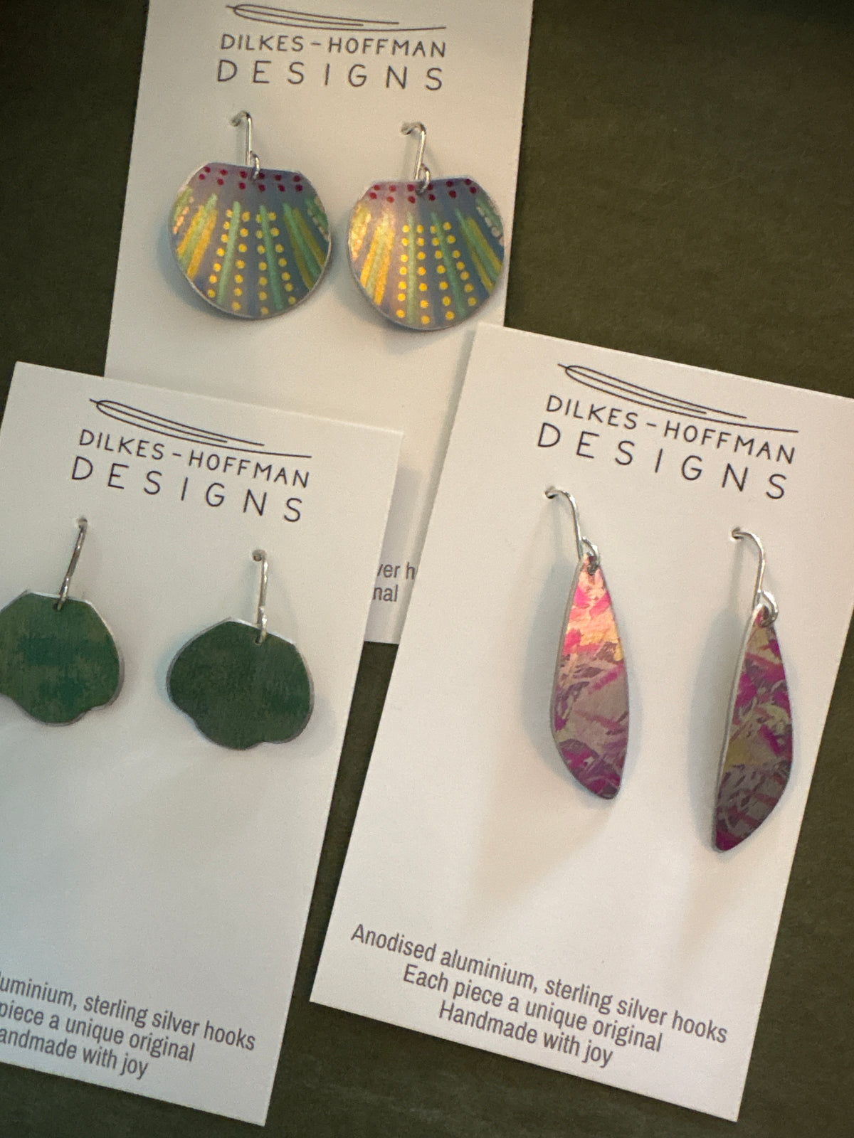 Dilkes-Hoffman Anodised Aluminium Earrings - Abstract Medium
