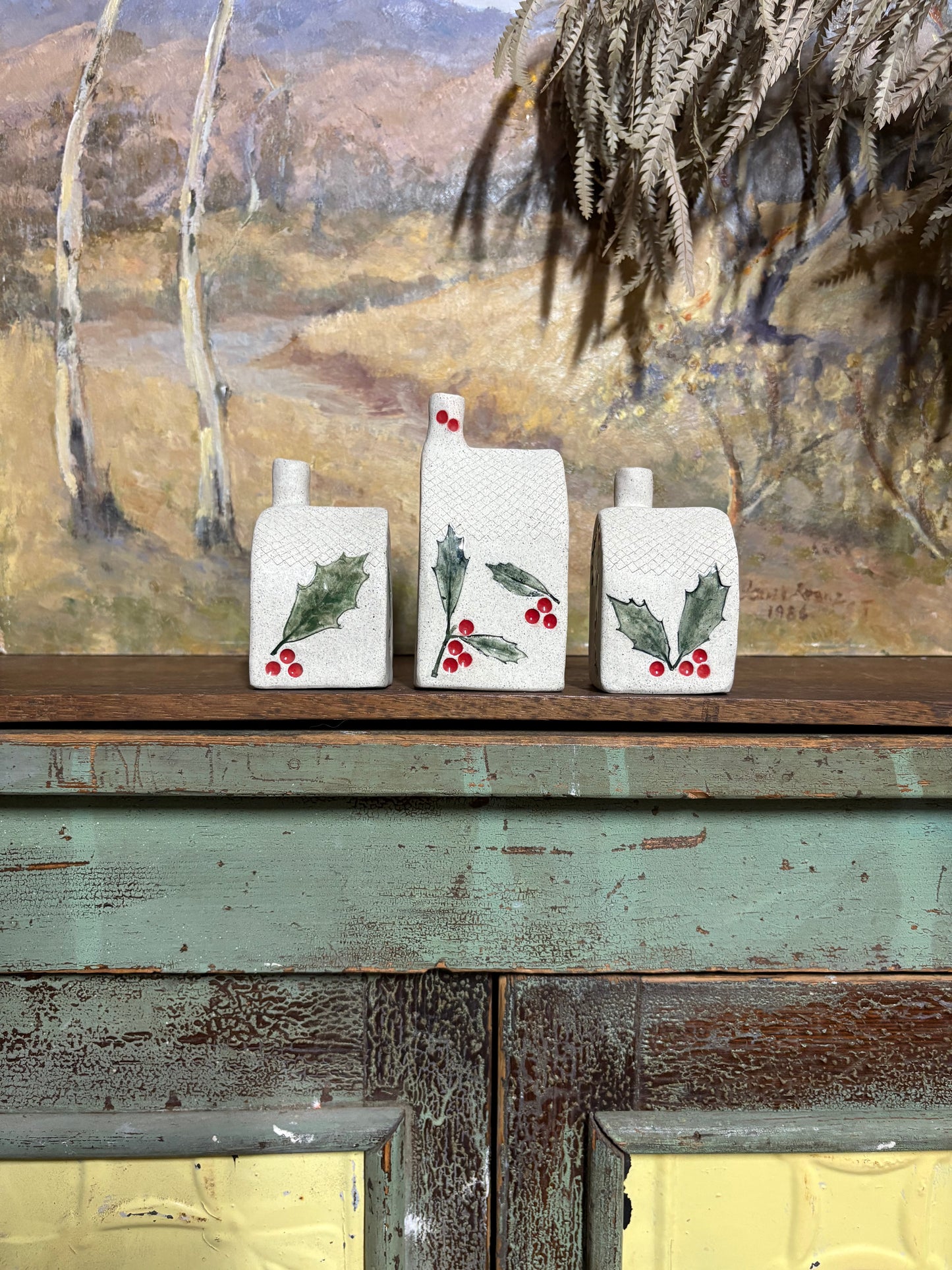 Handmade Ceramic Flower House Vases - Holly