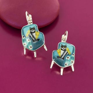 Taratata Jewellery - Chanapé Lever Back Earrings - Blue