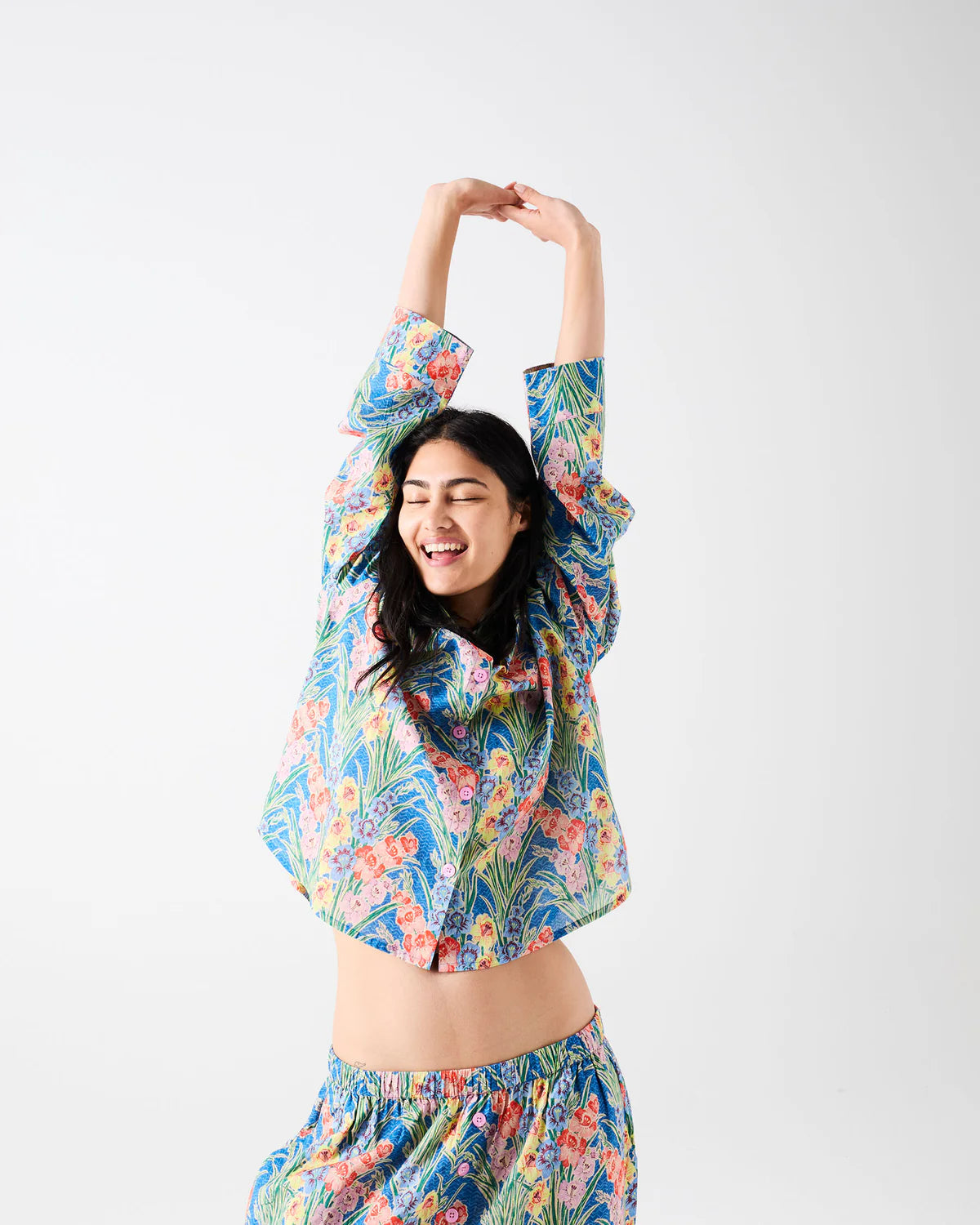 Kip and Co x Anna Spiro Gladiolus Organic Cotton Long Sleeve Pyjamas