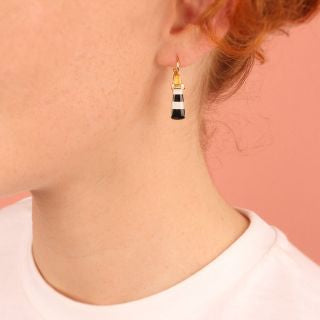 Taratata Jewellery - Horizon Black Lever Back Earring