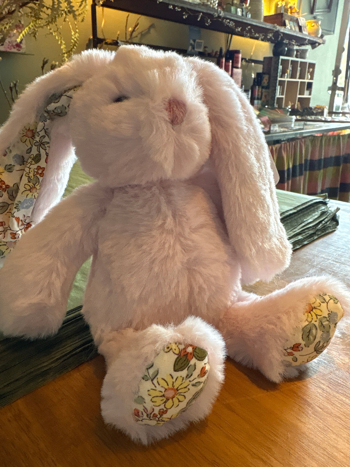 Rattle Bunny with Fabric Ears