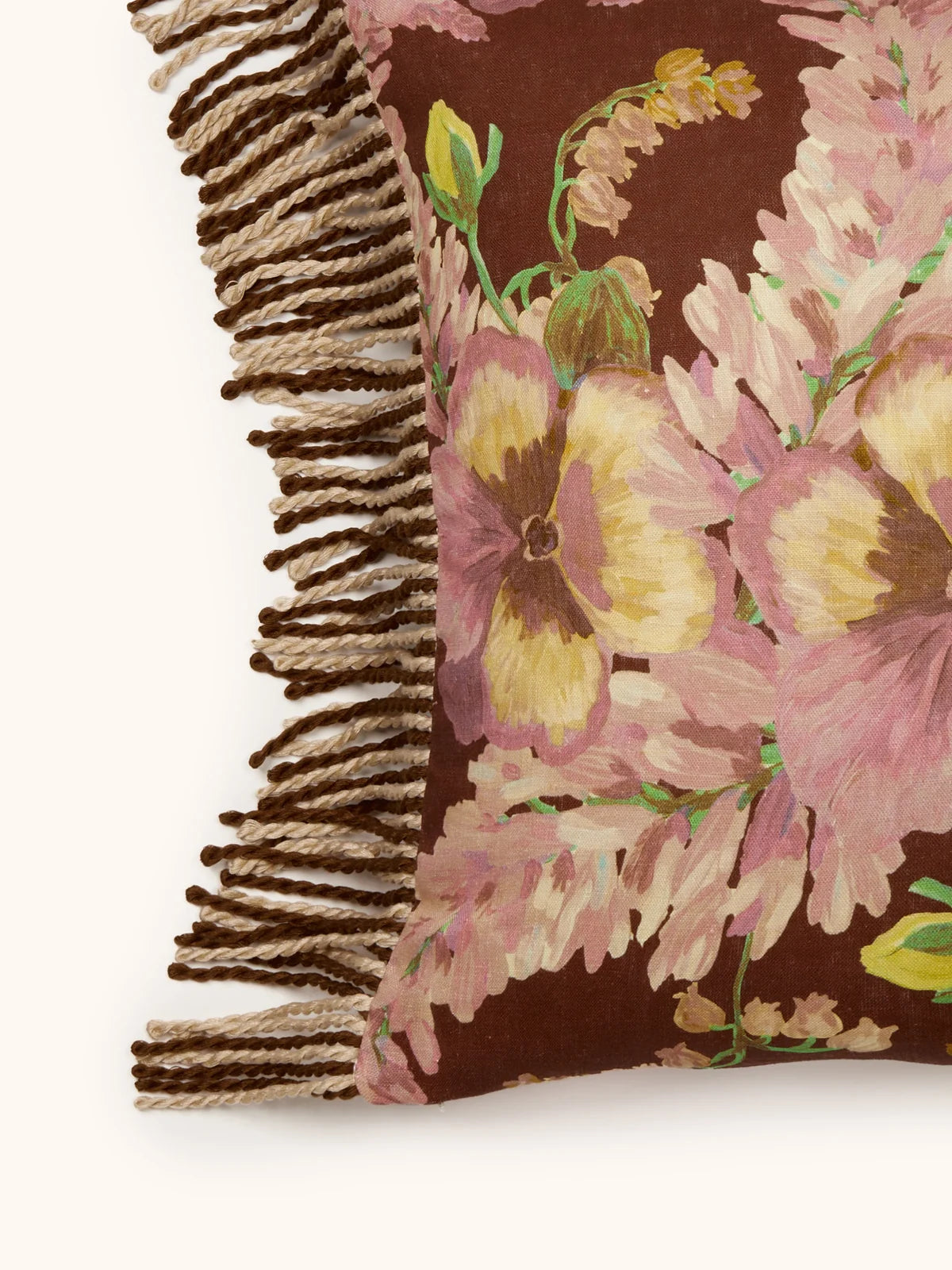Bonnie and Neil Cushion - Mountain Floral Cocoa 50cm
