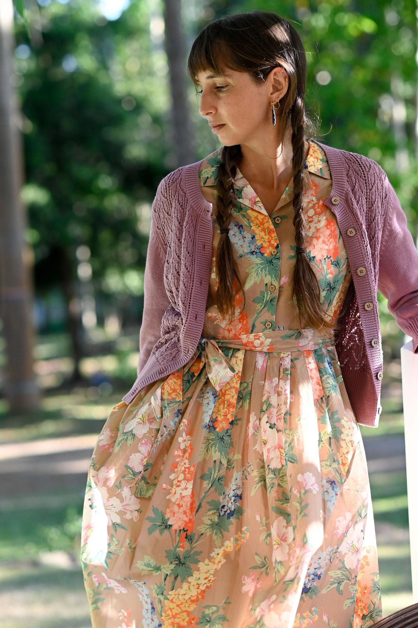 Lazybones Ava Cardigan - Dusty Orchid