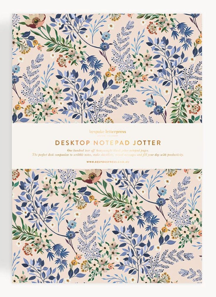 Bespoke Letterpress - Bluebuds Notepad Desktop Jotter
