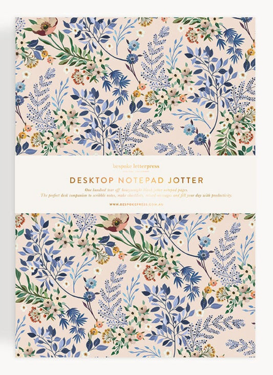 Bespoke Letterpress - Bluebuds Notepad Desktop Jotter