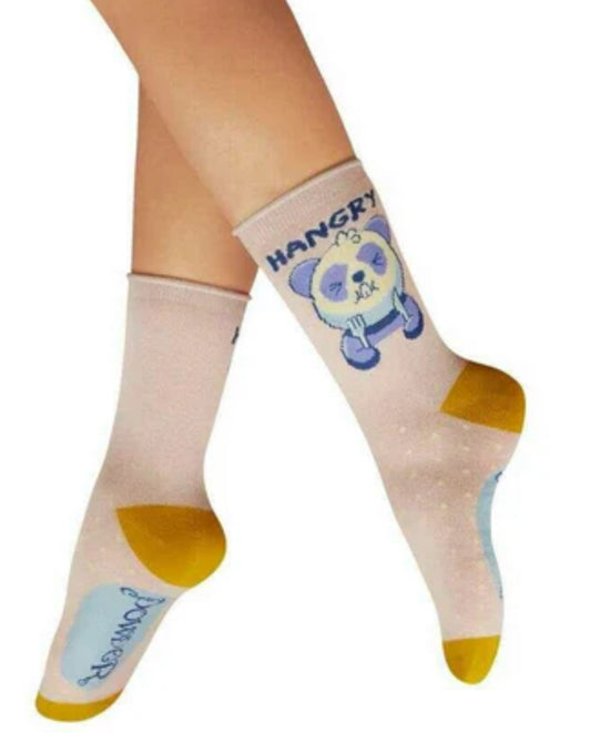 Powder Hangry Panda Socks