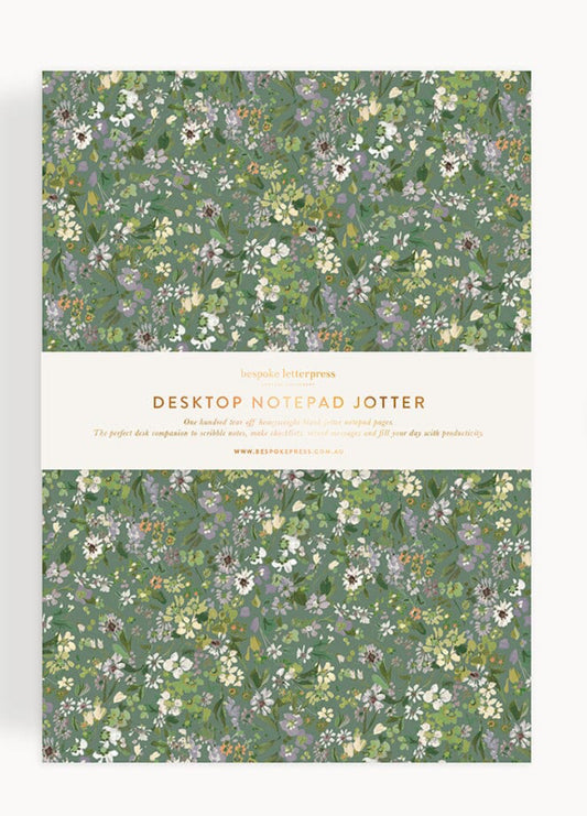 Bespoke Letterpress - Summer Perennial Notepad Desktop Jotter
