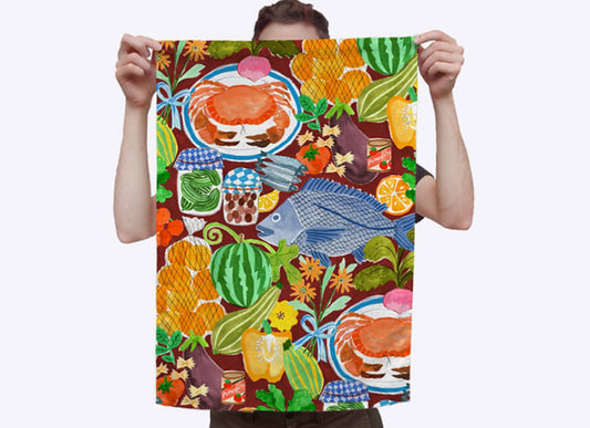 Togetherness Sunday Market Tea Towel